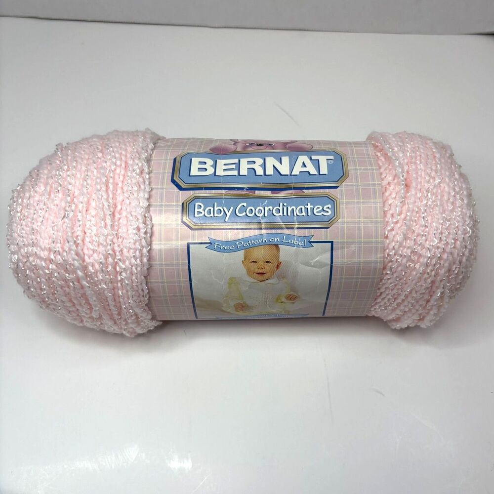 Bernat Baby Coordinates Baby Pink 5.6OZ Pompadour Yarn Discontinued New No Dyes